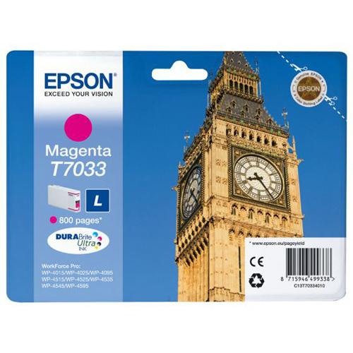 Cartouche d'encre Epson Série Big Ben T7033 L - Magenta